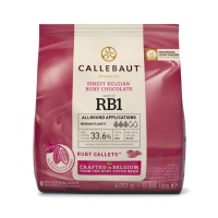 Gocce da sciogliere di cioccolato Ruby da 400 gr - Callebaut