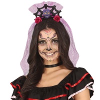 Cerchietto Catrina con velo