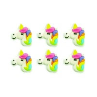 Decorazioni di zucchero unicorni multicolore - Decora - 6 unità