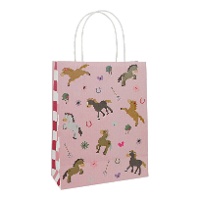 Borsa regalo 27 x 20 cm di cavallo felice - 1 unità