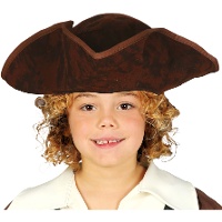 Cappello da pirata marrone per bambini