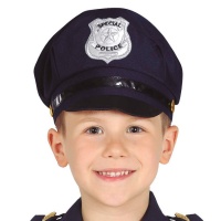 Berretto blu da poliziotto per bambini