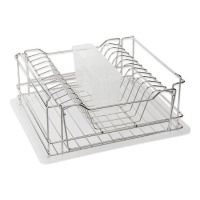 Scolapiatti 36 x 30 x 24 cm in acciaio inox doppio pieghevole - Duett