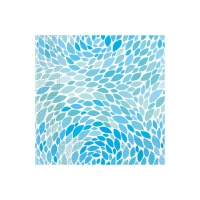 Tovaglioli mosaico blu da 16,5 x 16,5 cm - 20 unità