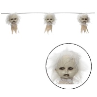 Ghirlanda di bambole zombie - 1,80 m