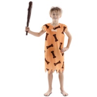 Costume da cavernicolo arancione per bambini