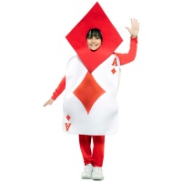 Costume da asso del poker di diamanti per bambini