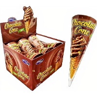 Cono di biscotto e cioccolato da 18 gr - 12 unità