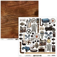 Carta per scrapbooking da Garage elements - Carte Mintay - 1 foglio