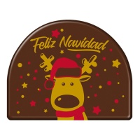 Cartello di cioccolato fondente Buon Natale con renna - 42 pezzi