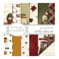 Kit di carta per scrapbooking Decorando la Navidad - Decorazioni d'artista - 6 fogli