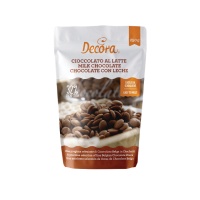 Gocce di cioccolato fondente al latte 250 gr - Decora