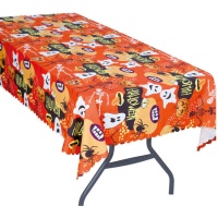 Tovaglia di Halloween arancione 1,77 x 1,34 m