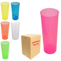 Bicchieri di plastica colorati da 300 ml in tubo - 420 pz.