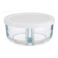 Tupperware in vetro da 785 ml con divisorio