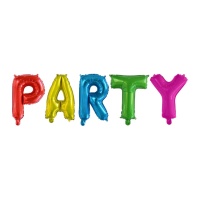 Palloncini Party lettere multicolore 41 cm