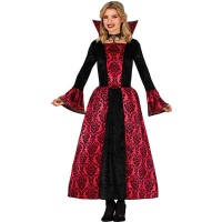 Costume da vampiro con stampa gotica per donna