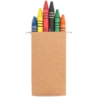 Cere colorate in scatola kraft - 6 unità