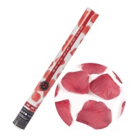 Cannone di coriandoli a petali rossi da 50 cm
