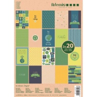 Kit di carta per scrapbooking ambientale - Artemio - 40 fogli
