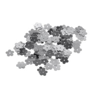 Paillettes a fiore argento 2 cm - Innspiro - 14 gr