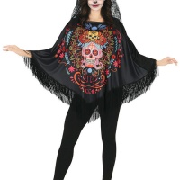 Poncho del Giorno dei Morti per donna