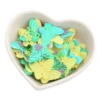 Paillettes a forma di farfalle e fiori - 15 grammi