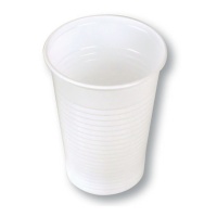 Bicchieri di plastica da 200 ml bianchi - 50 pz.