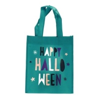 Borsa Happy Halloween turchese 21 x 23 cm