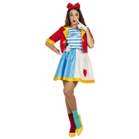 Costume da clown con giacca per donna