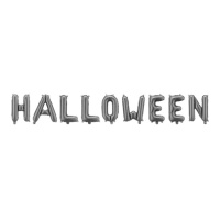 Pallone con lettere di Halloween nero 230 x 35 cm - PartyDeco