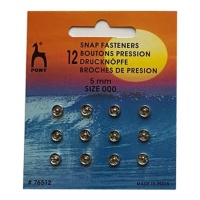 Bottoni a pressione da 0,5 cm nichelati - Pony - 12 paia