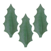 Cialde foglie di agrifoglio da 4,5 cm - Dekora - 500 unità