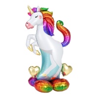 Palloncino gigante unicorno con base - 83 x 139 cm - Anagram