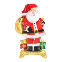 Pallone Babbo Natale da 1,10 m con base