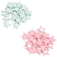 Mini sagome stelle di legno con adesivo da 2 cm - 20 unità