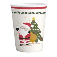 Bicchieri di Babbo Natale rossi e bianchi da 266 ml - 6 pezzi