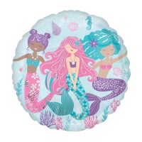 Sirene marine palloncino rotondo 43 cm - Anagramma