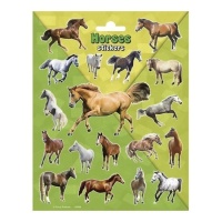 Adesivi animali Horse Party 15,6 x 20 cm - 1 foglio