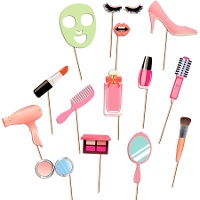 Kit per photocall di Trucco divertente - 14 pezzi