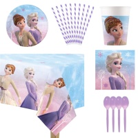 KIT FROZEN ADDOBBI FESTA COMPLEANNO PIATTI coordinati CIALDA PARTY