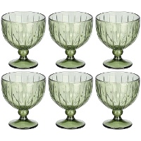 Coppa per gelato 360 ml a righe - set da 6 pezzi