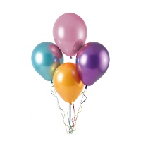 Palloncini in lattice cromati da 25 cm assortiti - 10 pezzi
