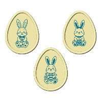 Uova di Pasqua in cioccolato bianco 5,2 x 4 cm - 54 unità