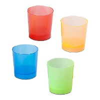 Bicchieri di plastica colorata da 33 ml - 10 pezzi