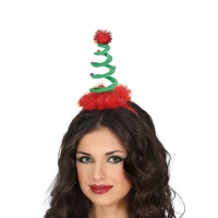 Fascia per capelli a forma di albero di Natale a spirale