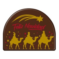 Segno di cioccolato fondente Buon Natale con i Re Magi - Dekora - 42 unità