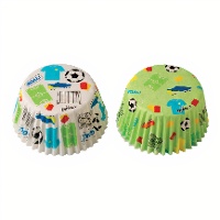 Pirottini per cupcake a tema Calcio - Decora - 36 pezzi
