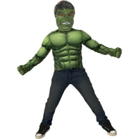 Costume da Hulk con maglietta muscolosa, maschera e guanti per bambini