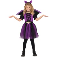 Costume da pipistrello lilla per bambina
